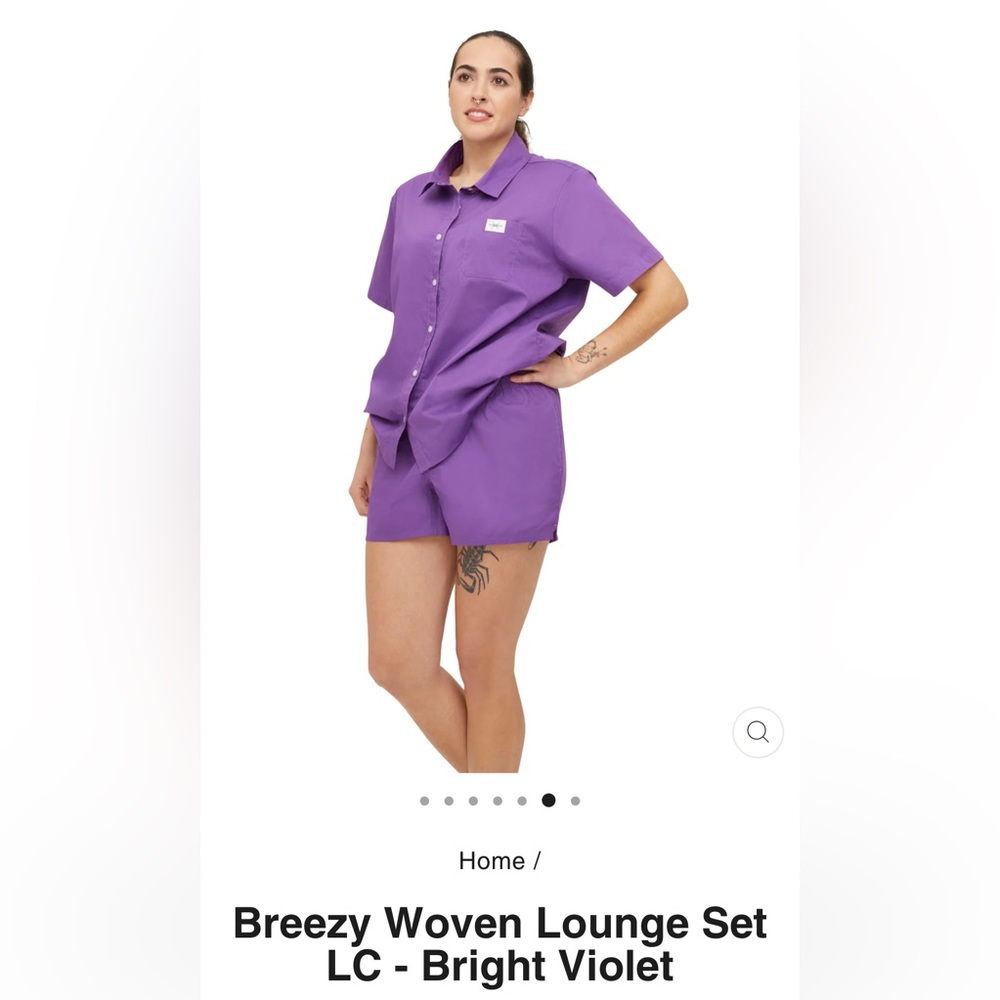 TomBoyX Breezy Woven 2-piece Lounge Set 2X Bright Violet